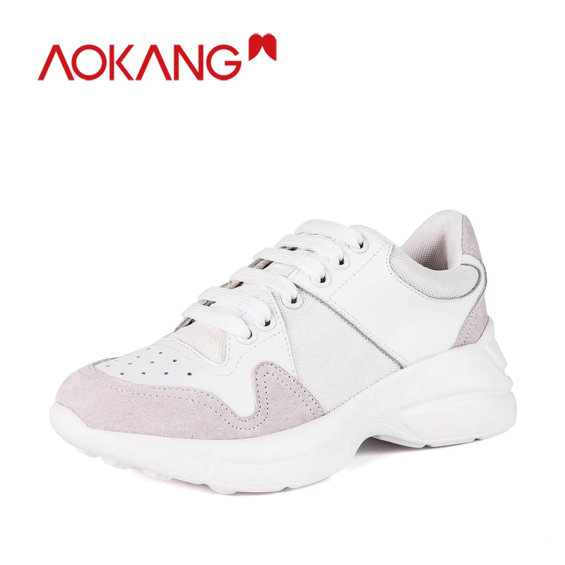 Женские кроссовки на платформе AOKANG повседневные весну и осень Tenis Feminino chaussure femme