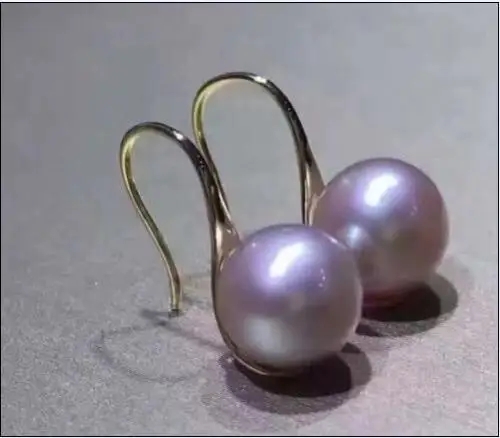 Потрясающие серьги AAAA 10 мм, натуральные женские серебряные серьги с фиолетовой лазерной розой >>> Бесплатная доставка