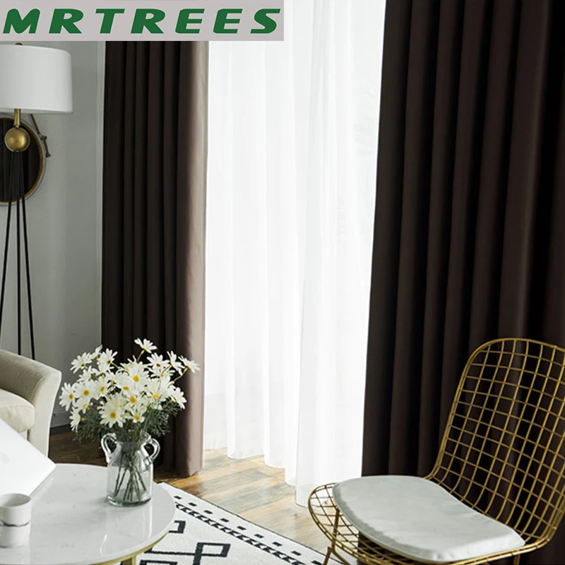 MRTREES современные затемненные занавески s для гостиной спальни обработки окон