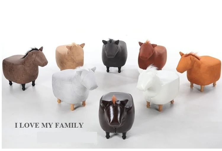 2017 new Cute Aminal Stool Horse Ottoman Living Room Chair Children furniture made in China | Мебель