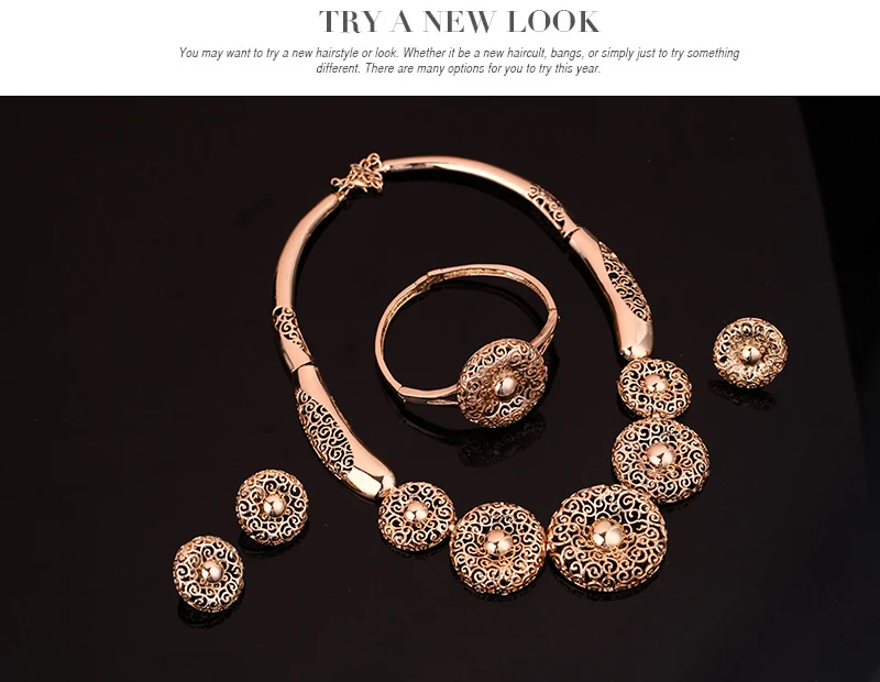 Модный комплект ювелирных изделий золотого цвета в Дубае роскошные нигерийские