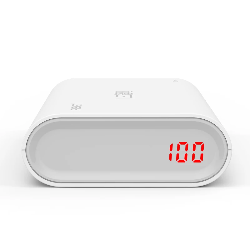Pisen из светодиодов зарядное устройство 10000 мАч портативное внешнего 18650 Powerbank 2A