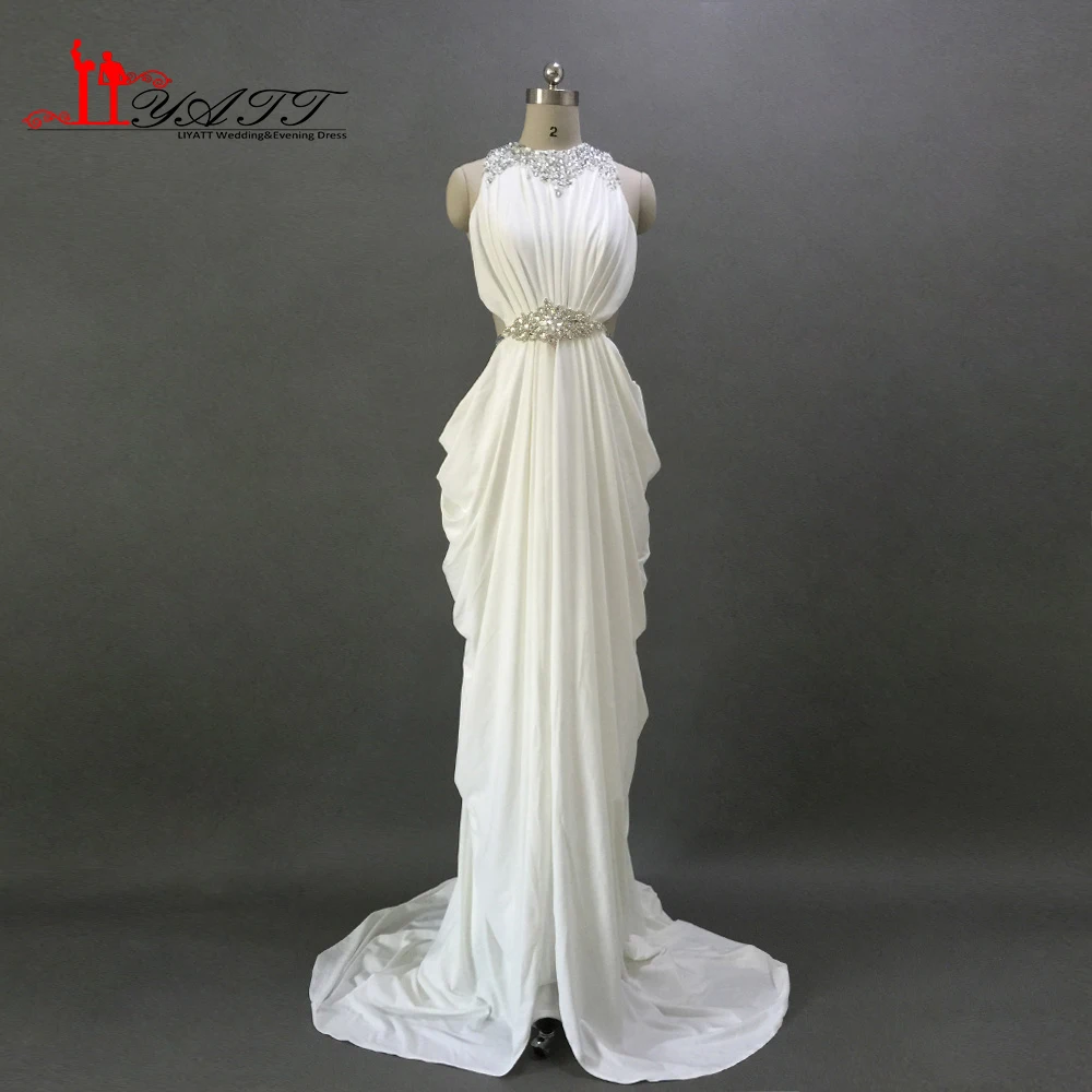 Реальные фотографии вечерние платья Русалочки с бусинами 2017 длина до пола