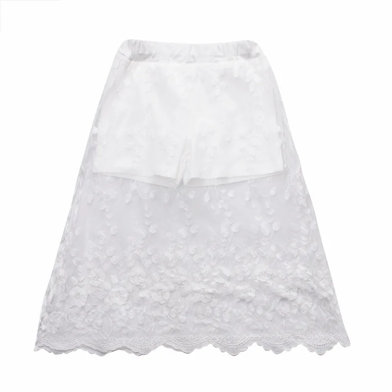 

GEMTOT children's suit 2019 summer European and American girls word collar fly sleeve trumpet sleeves shirt lace skirt two sets