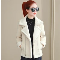 youth clothing for women winter coat korean style womens jacket faux suede add wool warm short coats new female clothing k4604
