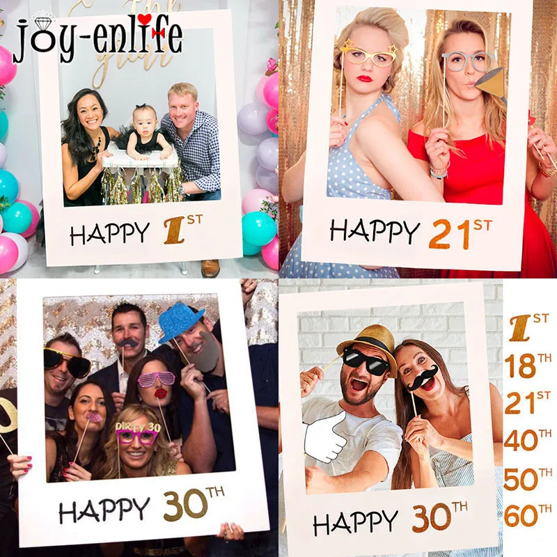 JOY ENLIFE 30th 40th 50th 60th фоторамка с днем рождения реквизит для первого дня
