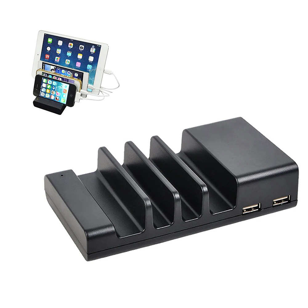 1 шт. настольная зарядная станция с 4 USB портами|Зарядные устройства для телефонов|