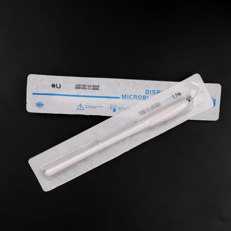 50 Pcs Disposable Microblading Pen With U Shape 18 Needle Eyebrow Blade Manual Microblade Tool 18U in Expiry date/Lot NO | Красота и