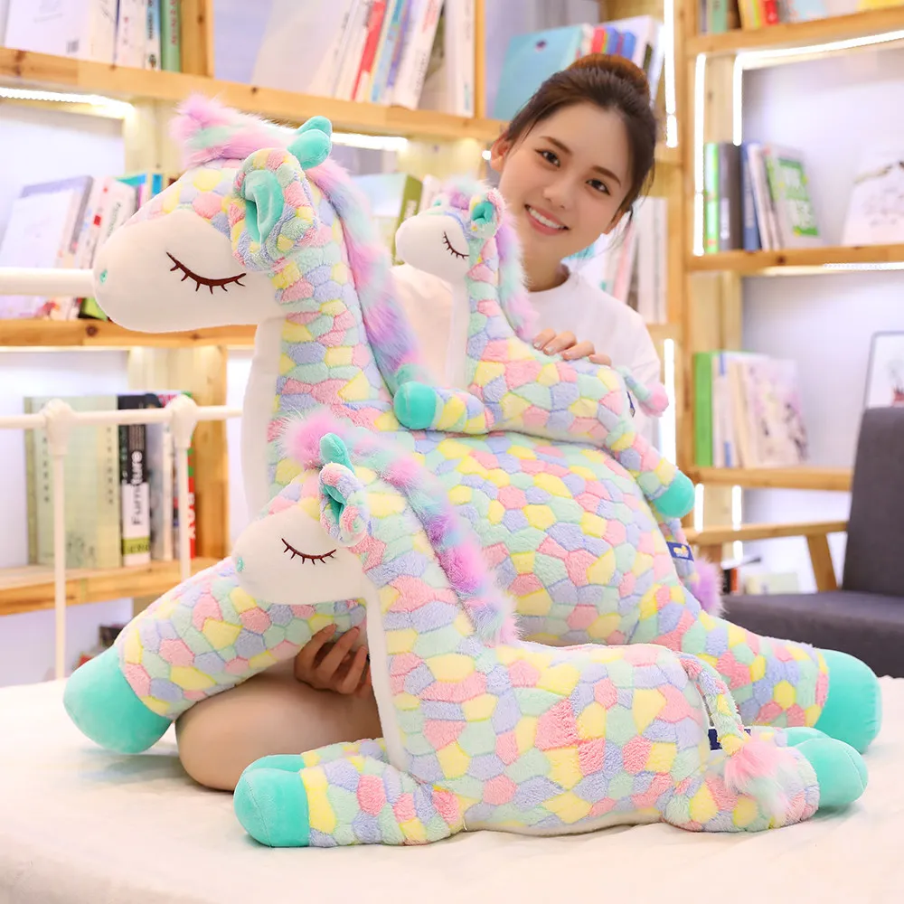 

Cute Super Soft Colorful Sika Deer Stuffed Animals Plush Toys Reindeer Throw Pillow Cushion Birthday Xmas gift