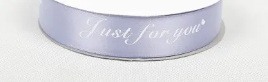 45 метров/ширина рулона 2,5 см печатный логотип "just for you" лента Подарочная цветочная упаковка - Цвет: Light  Purple