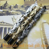 3pcs jin hao pen upscale beautiful snake fountain pen nib f nib gift pen