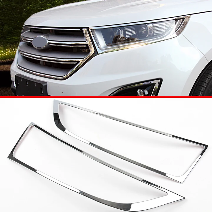 ABS Хром фар Крышка лампы Накладка для Ford Edge