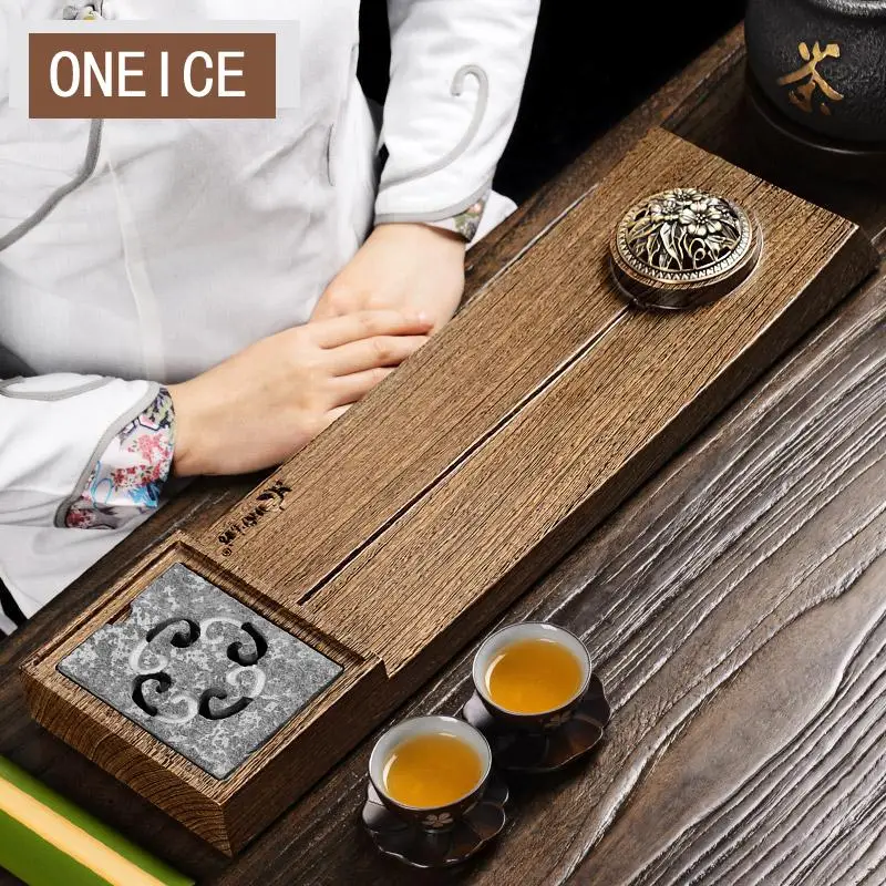 Маленький чайный поднос один человек с твердой древесиной морской стол цельный