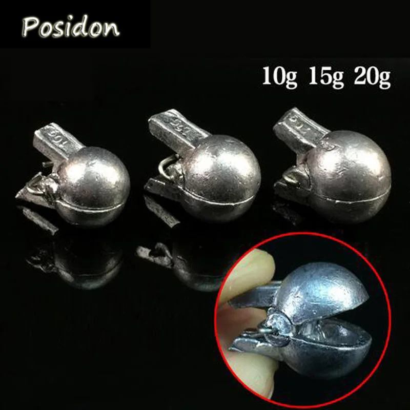 Posidon 5 шт./лот 10 г/15 г/20g с открытым носом без свинца рыболовные грузила круглый