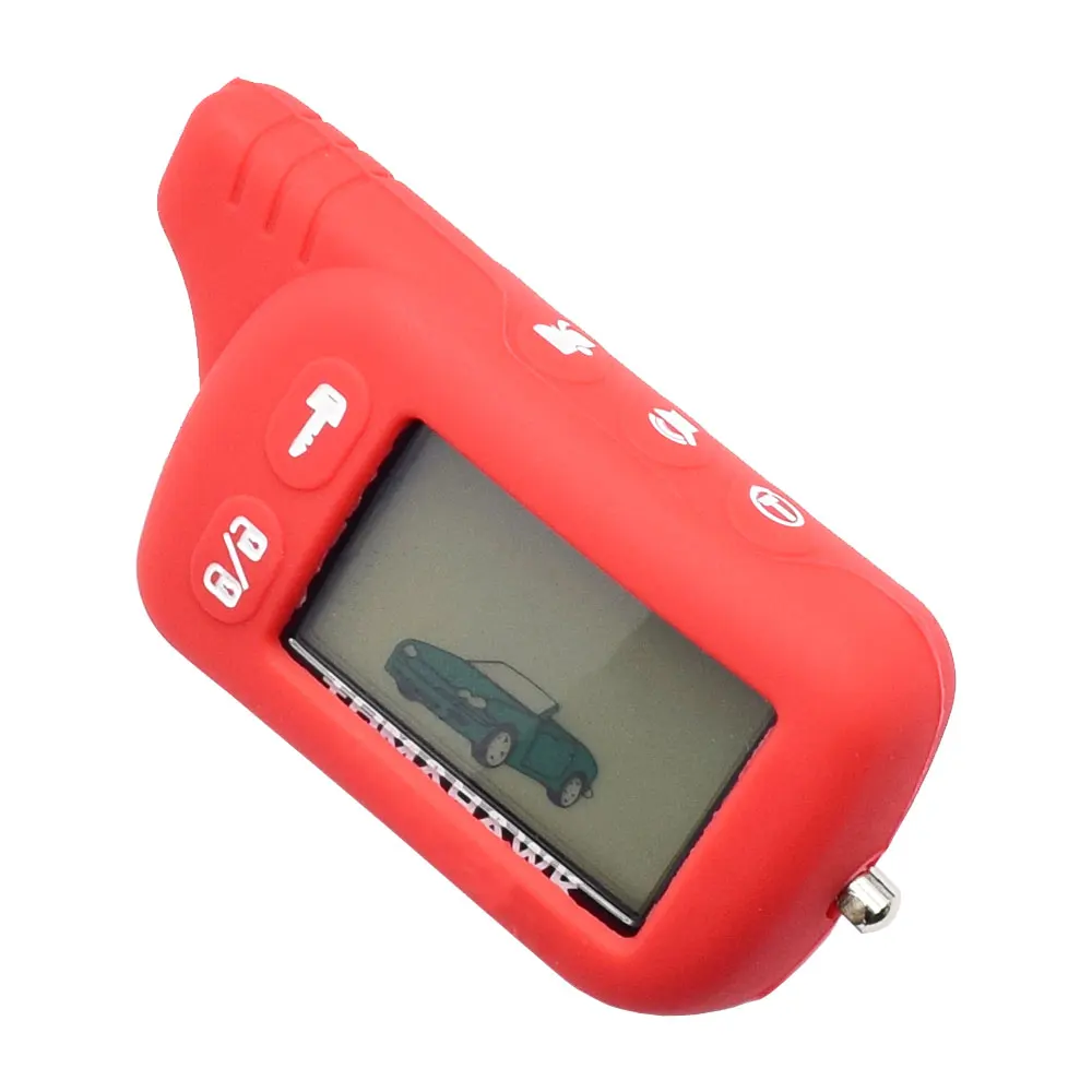 

Silicone Car Key Case For Tomahawk TZ 7010 9020 9030 9010 Two Way Car Alarm LCD Remote Control Cover Keychain Protector Bag