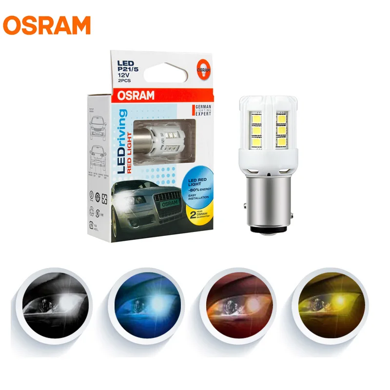 OSRAM светодио дный T10 T20 S25 W5W W21W P21W P21/5 Вт PY21W расклинивающего Стандартный сторона автомобиля маркер луковицы