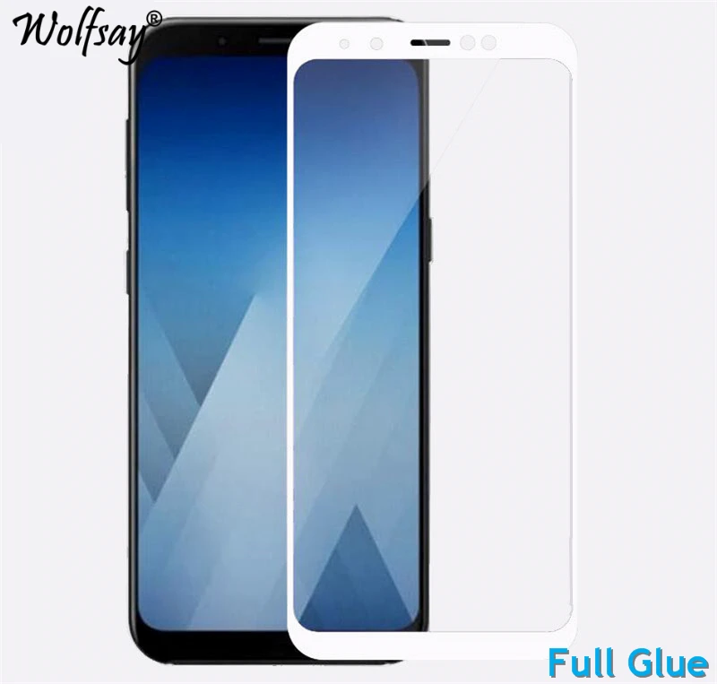 2 шт полный клей экран протектор для Samsung Galaxy A8 2018 a530 закаленное стекло полное
