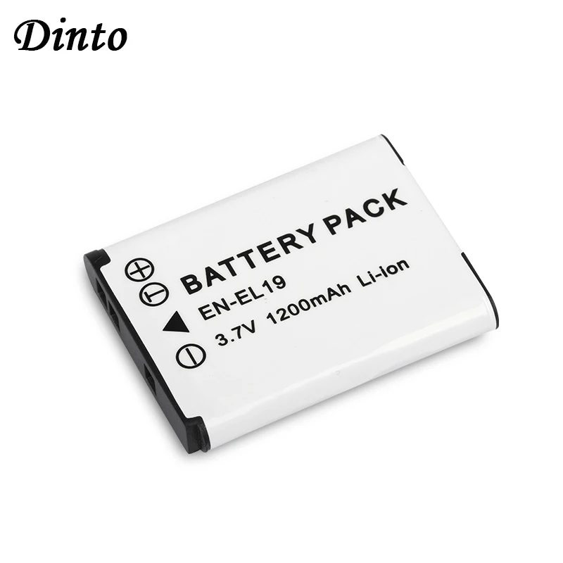 Dinto 1200 мА/ч 3 7 V EN EL19 ENEL19 RU замена цифровой Камера Батарея пакет для Nikon S2500 S3100 S4100 S2750
