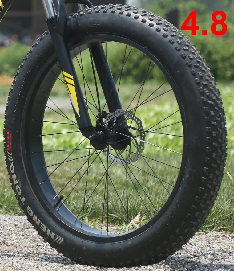 4.8 Size 4,0/4,8 размер жира шины 26 дюймов колеса, переднее колесо, с наружной шиной и внутренней трубкой, без передней вилки - Цвет: 4.8 Size