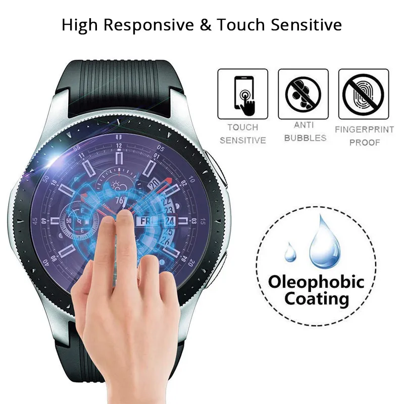 Защитная пленка из закаленного стекла HD для Samsung Galaxy Watch 42 мм 46 2.5D с закругленными