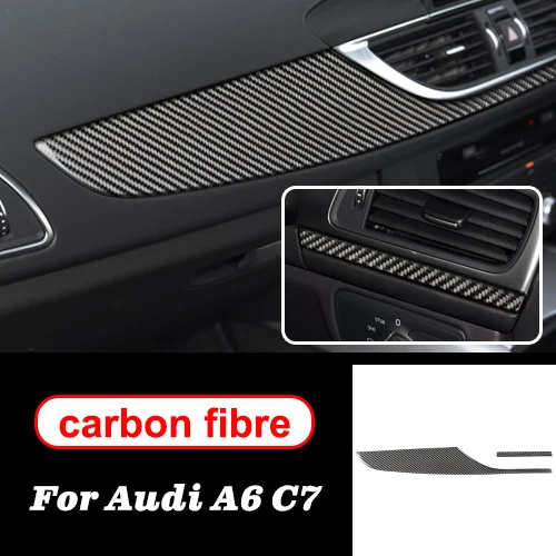 right-hand drive Для Audi A6 C7Accessories центральная консоль из углеродного волокна интерьерные украшения для приборной панели автомобиля полоса панель автомобиля-Стайлинг Sticker2011 - Название цвета: right-hand drive