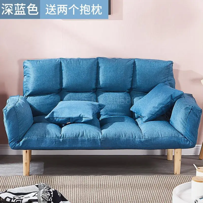 Ленивый диван маленький Huxing Одноместный и двухместный диван простой складной диван-кровать татами балкон маленький диван спальня для женщин - Цвет: fy9