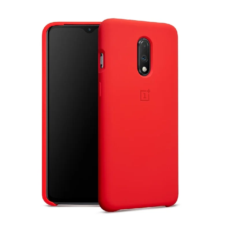 Oneplus 7 силиконовый чехол официальный защитный чехол красный цвет один плюс 7 Coque Oneplus7 Funda Oneplus Seven