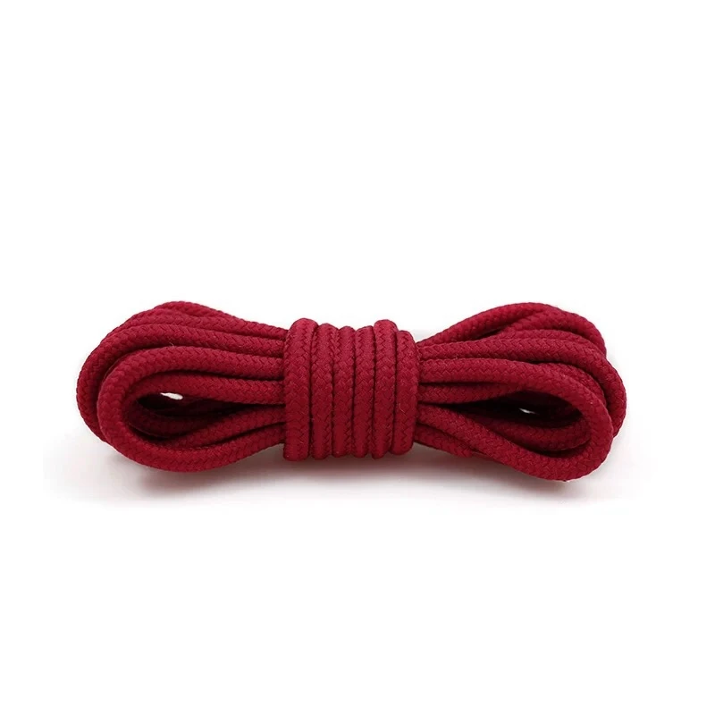 Red wine 1 пара круглые шнурки полиэстер однотонные классические Мартинсы шнурки Повседневное спортивные ботинки обувь кружева 90 см/120 см/ 150 см 21 Цвета - Цвет: Red wine