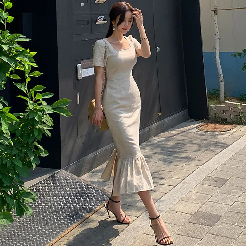 Женское квадратное платье с оборками облегающее запахом женское летнее в