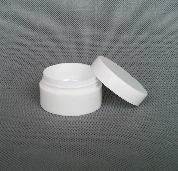 

Free Shipping 15g white Plastic Jars Cosmetic Cream Empty Lotion Batom Container Sample Picnic Spice Packaging Bottles 100pcs