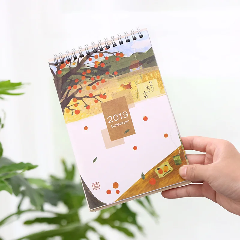 Ежедневный дождевик простой стиль Настольный календарь 2019 Еженедельный