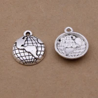 daisies 150pcs zinc alloy travel theme planet globe charms antique silver plated earth world map pendant diy jewelry 1815mm
