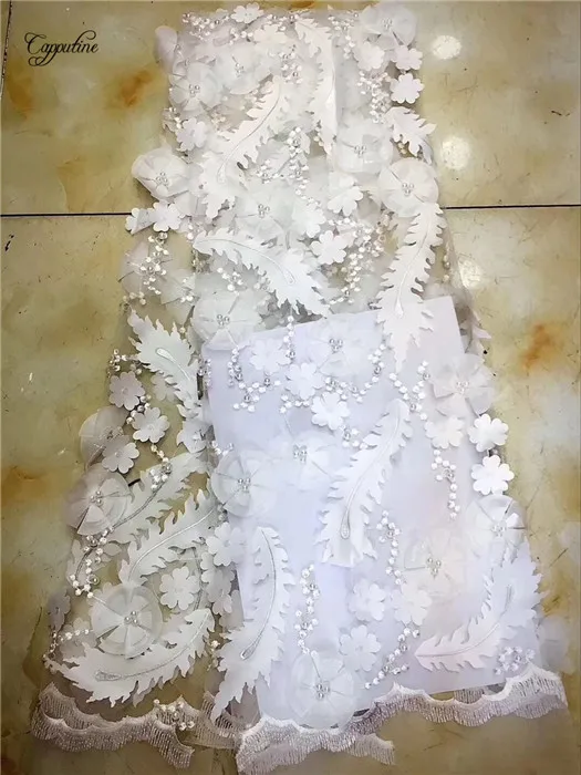 Graceful tulle lace fabric with 3D flower French net beads PNZ522(5yards/lot) many color | Дом и сад