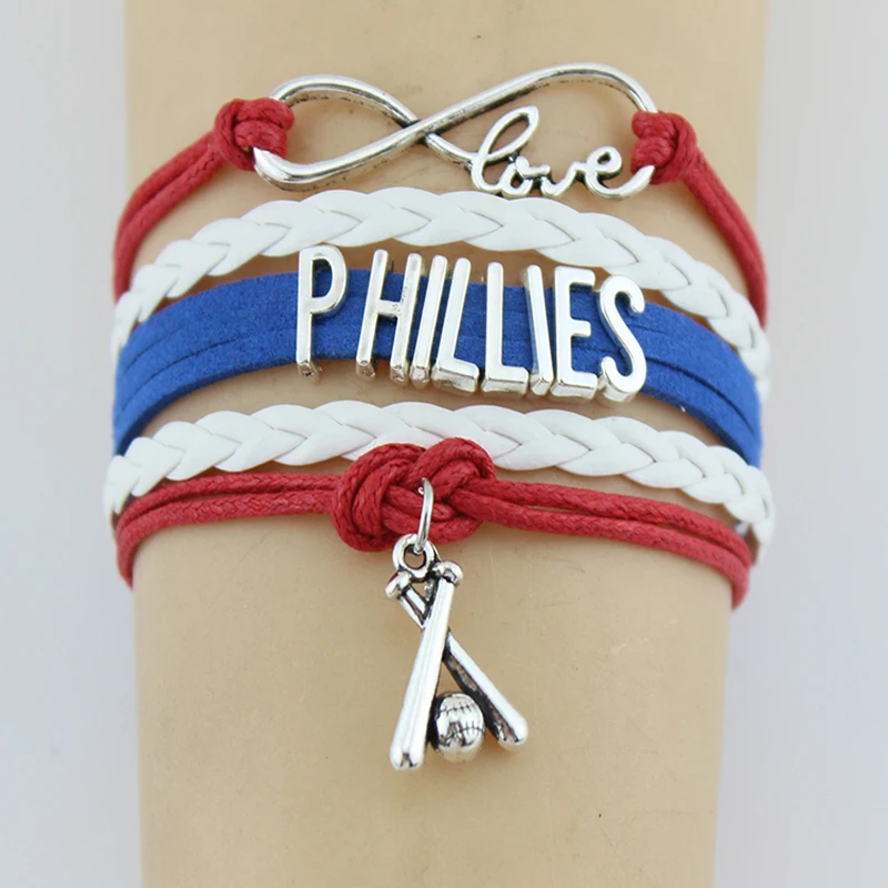 Бесконечность любовь Филлис бейсбольный браслет ручной работы Спортивная