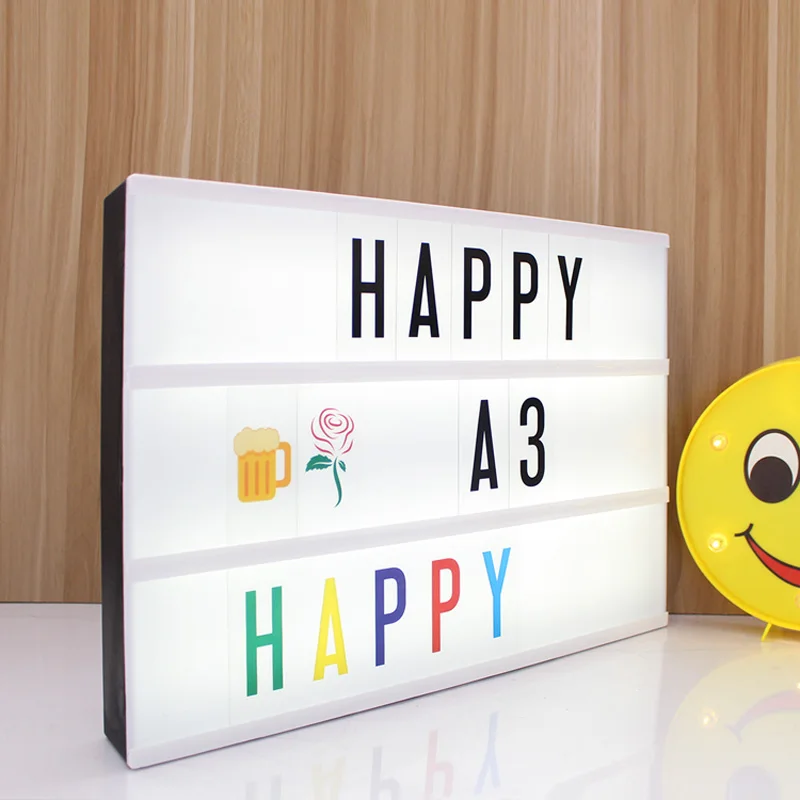 Ночник размер A3 LED письмо карта DIY использование AA батарея или USB порт питание