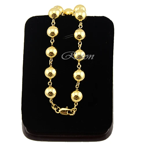 1 шт. мужской женский для мальчиков золотой цвет Большой браслет с бусинами на