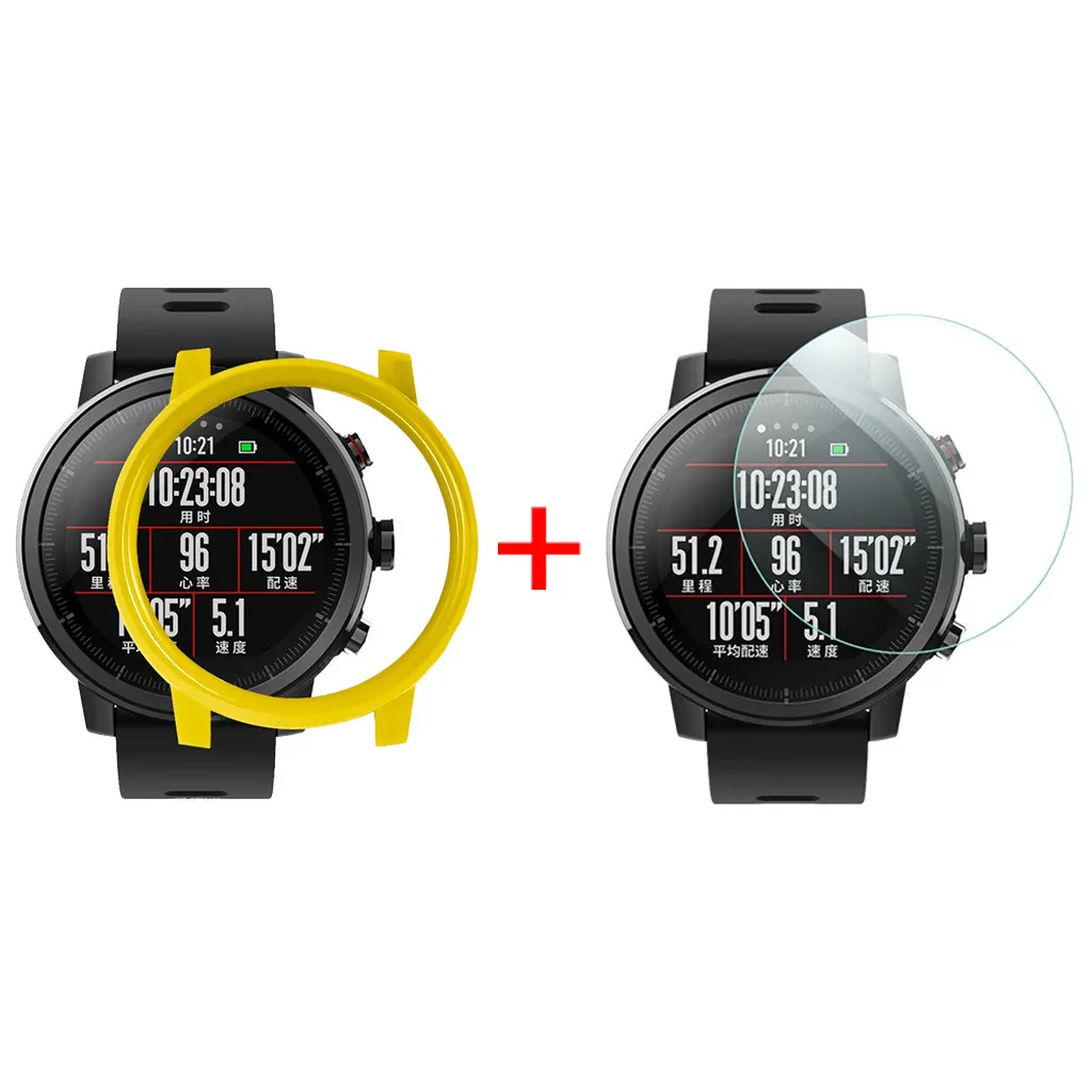 Сменный Чехол из поликарбоната для часов Xiaomi Huami AMAZFIT 2/2S Stratos с защитой экрана