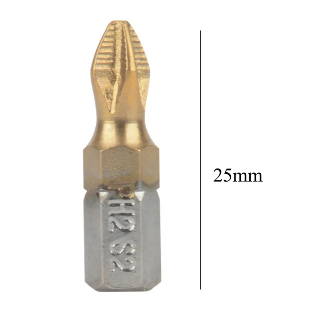 

10Pcs PH2 Screwdriver Bits 25mm 1/4 inch Shank Titanium Coated Screwdriver Bits Electric Drill Bit For Power Tools