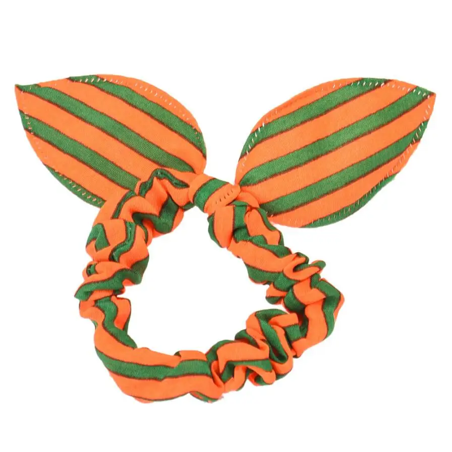 1PC Rabbit Ears Stripes Hair Ring Cute Girl Women Beauty Levert Dropship 3AP17 | Красота и здоровье