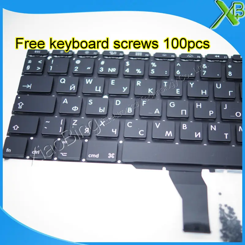Совершенно новая Русская клавиатура + 100 шт. винтов для клавиатуры MacBook Air 11 6 дюйма