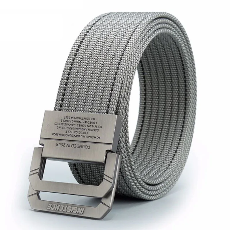 Nylon Casual Belt Men Women Fashion Zinc Alloy Buckle Sliod Strongest Casual Belt Brand Clothing Outdoor Belt AE2653