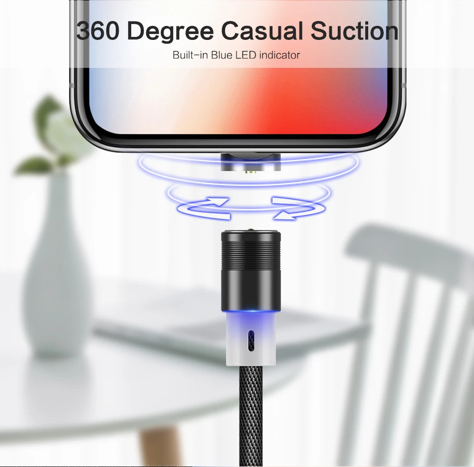 Магнитный кабель FLOVEME usb type-C для samsung S10 S9 Plus, Шнур Micro USB, зарядное устройство для iPhone XS Max XR X, Магнитный зарядный кабель
