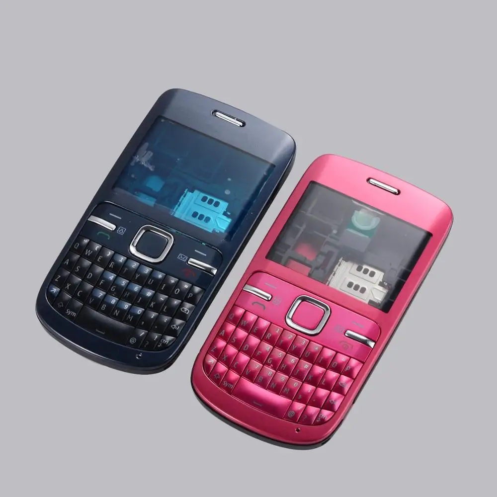 Корпус для Nokia C3 передняя панель со средней рамкой задняя с английской