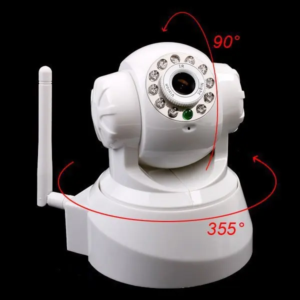 Night Vision 10 IR Webcam Web CCTV Camera WiFi Audio Wireless IP Network Pan Tilt Security White/ Black Available | Безопасность и