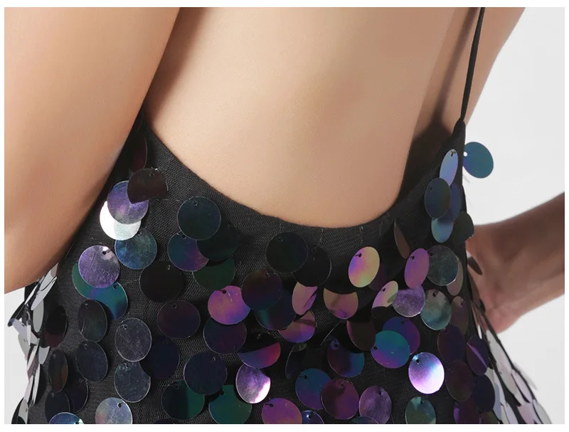 2017 Для женщин Сексуальная Bodycon платье летние платья Блёстки V Средства ухода за