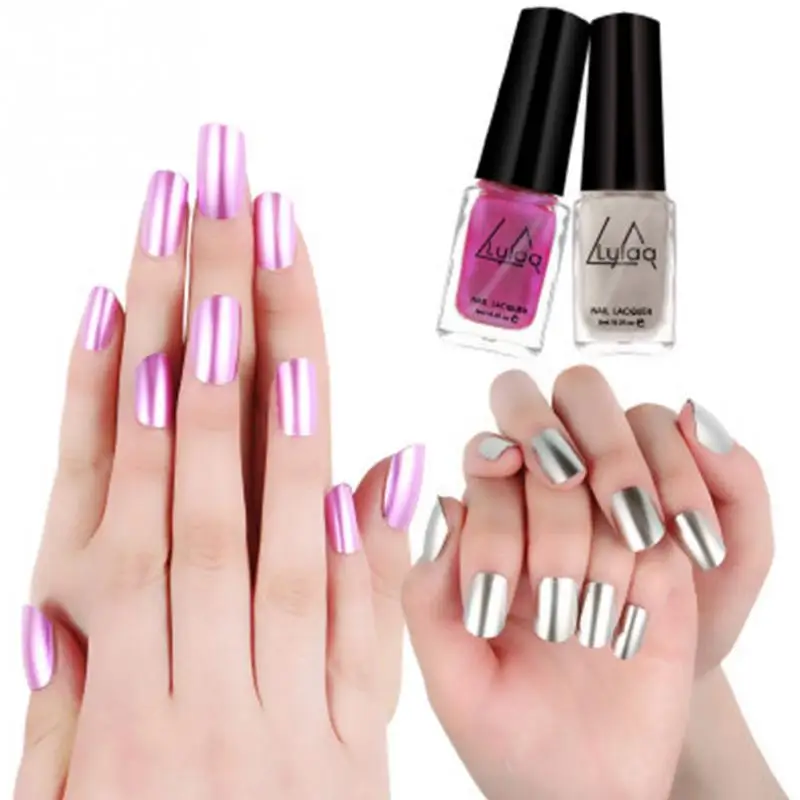 1 шт.. новый тренд эффект зеркальных ногтей арт лак для Soak Off гелевая основа