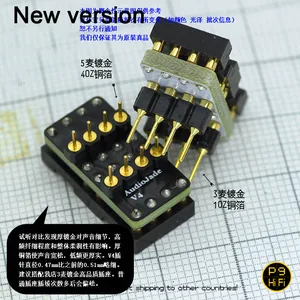Gold-plated DIP8 Mono to Dual Op Amp Adapter Converter OPA128 OPA627 AD847 AD797 OPA111 OPA455 637 829 843