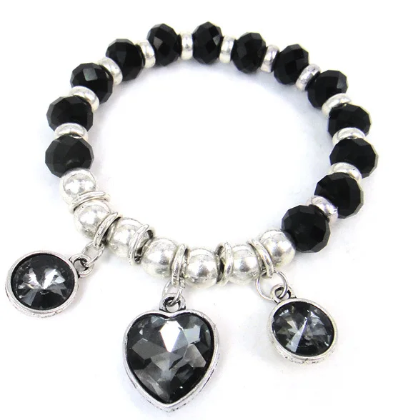 

Новое поступление Бесплатная доставка огранка Хрустальные стеклянные бусины, сплав бусины с кристаллом сердце очаровательный металлическ...