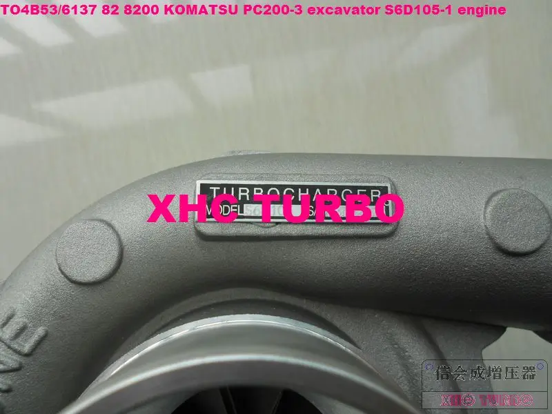 НОВЫЙ TO4B53/6137 82 8200 465044 -0261 Турбокомпрессор для двигателя экскаватора KOMATSU PC200-3 S6D105-1