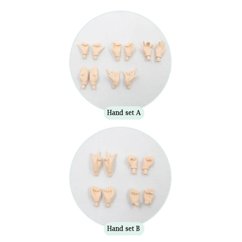 ICY DBS Blyth Hand Set для шарнирного корпуса белый, телесный, коричневый, черный, суперчерная кожа 1/6 BJD